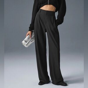 alo High-Waist Dreamscape Trouser (Regular), Black, M